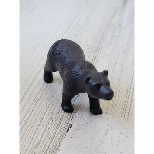 Mini black brown Safari Forest bear toy figure animal zoo